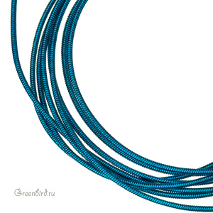 Канитель жесткая 1 мм, темно-голубой (KAN9017)