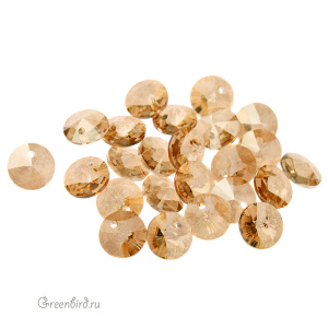 Swarovski 6428 подвеска Мини Диск 6 мм, золотистая дымка (#001GSHA), 1 шт.