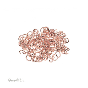 Соединительные кольца 3х3,5 мм, розовое золото (9B639), Корея
