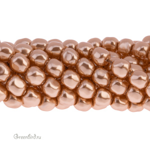 Swarovski 5840 Жемчуг барочный 6 мм, розовое золото (#769), 1 шт.