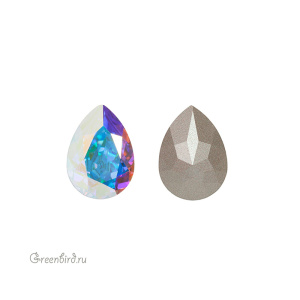 4320 Pear Fancy Stone 14х10 мм – Crystal AB (#001AB)