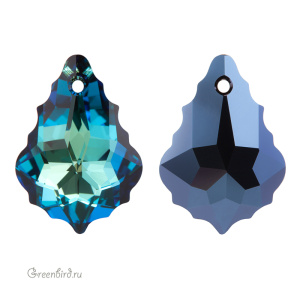 6090 подвеска Baroque 22x15mm – Bermuda Blue (#001BB)