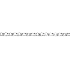 Цепочка фигурная с шариками, 5 мм, родий, 30 см (#SVA-Chain-107R)
