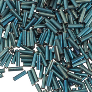 Бисер MIYUKI Bugle 6mm – Matte Metallic Patina Iris (#2008), 10 г