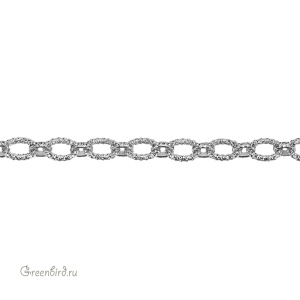 Цепочка 8,5х11 мм, родий, 30 см (#Chain-63R)