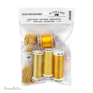 Набор ниток AVAS с объемными нитями, Jaune