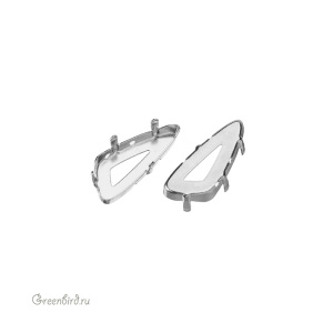 4790 Оправа для ювелирного кристалла Wing FS 18х7,5 мм, белая бронза