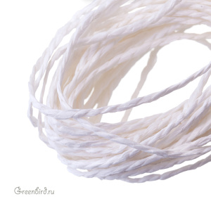 Крученая рафия, 2 мм, кремовый матовый (#4290)