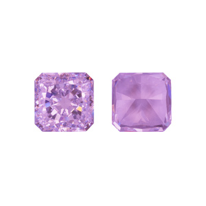 Crystalbird Фианит квадратный 12 мм, фиолетовый, 1 шт. (#CBFN-SQ-03)