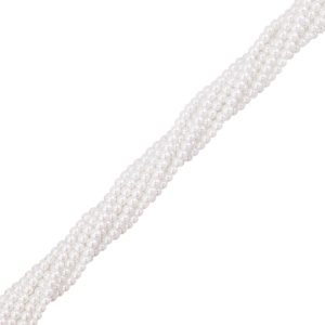 Жемчуг Crystalbird, круглый, 3 мм, Iridescent White, нить (#501)