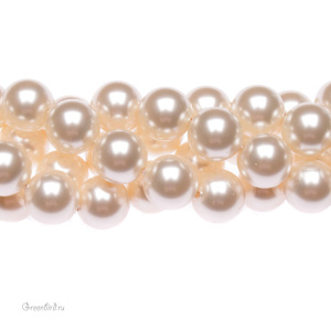 Swarovski 5810 Жемчуг 10 мм, кремово-розовый (#621), уп. 10 шт.