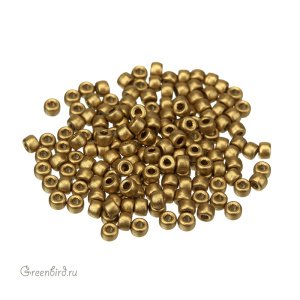 Бисер чешский Matubo цилиндрический 8/0, Matte Metallic Aztec Gold (#K0172), 5 г