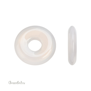 Бусины-бублики "Donut Bead", прозрачный агат, 1 шт. (#DNT-09)