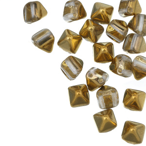 Pyramid 6mm, Amber/Crystal, 20 шт. (#26441CR)