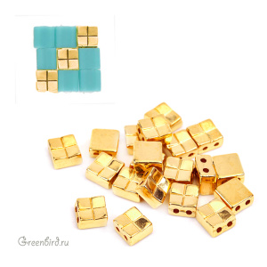 CYMBAL Металлическая бусина TILA "Voutakos", 24K Gold Plate, 1 шт. (#TL-012358-GP)