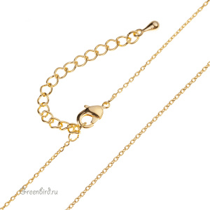 Цепочка с замочком для браслета 17 см, золото, 1 шт. (9B699), Корея