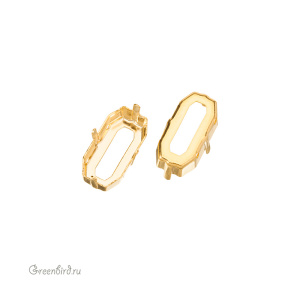 4595 Оправа для ювелирного кристалла Elongated Imperial FS 20х10 мм, золото