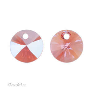 6428 подвеска Mini Disk Pendant 8mm – Rose Peach Shimmer (#262SHIM)