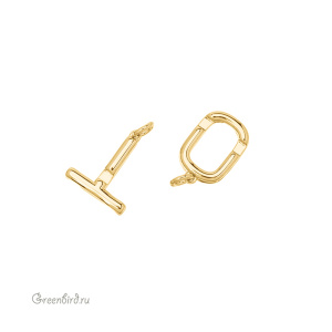 Замок-тоггл, золото, 1 шт. (#SV1701-T33)