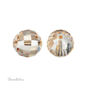 Swarovski 5005 Бусина с шахматной огранкой 12 мм, золотистая дымка (#001GSHA), 1 шт.