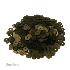 Пайетки 4мм плоские Verde Militare (#766W)