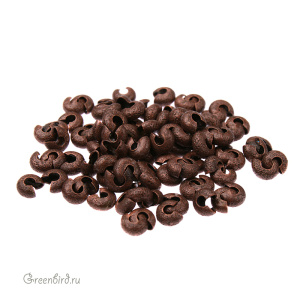 Бусина на кримп 3(4х2) мм "Звёздная пыль", ант. медь, 5 гр (#26789-ACP)