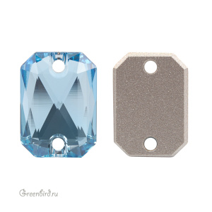 Swarovski пришивные 3252 Октагон 14х10 мм, аквамарин (#202), 1 шт.