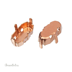 4595 Оправа для ювелирного кристалла Elongated Imperial FS 8х4 мм, томпак