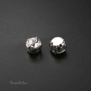 Swarovski 53203 Шатон Монтис SS29, серебро, прозрачный (#001), 1 шт.