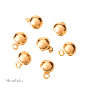 Подвеска "Шарик", золото, 1 шт. (#SV1701-Pendant-52G)