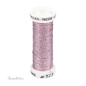 Металлизированная нить Tresse #4 AVAS, античный розовый, 10 м (#4-723)
