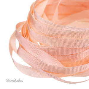 Шелковая лента AVAS Ruban de Soie 4 мм, абрикосово-розовый, 3 м (#4642)