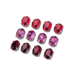 Crystalbird Микс кристаллов 4120C 8x6 мм – разноцветный, родий, уп.12 шт. (#CBCS-MIX10)