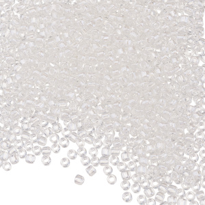 Бисер TOHO Round 11/0 RE:Glass, глянцевый прозрачный, Clear (#RE5101)