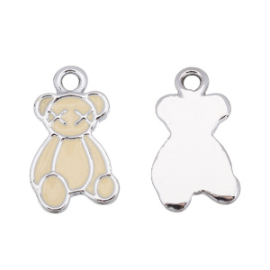 Подвеска с эмалью "Мишка", родий, желтый, 1 шт. (#CN-PN-204) Подвеска с эмалью "Мишка", родий, желтый, 1 шт. (#CN-PN-204)