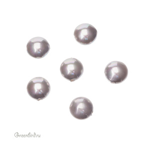 Жемчуг "Майорка" круглый плоский 14 мм, серый, 1 шт (#SV1701-9027) Жемчуг "Майорка" круглый плоский 14 мм, серый, 1 шт (#SV1701-9027)