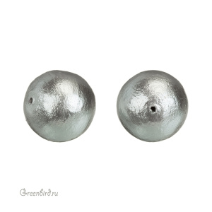 Хлопковый жемчуг 18 мм, Grey, 1 шт. (#CTP001-18-Grey)