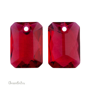 Swarovski 6435 подвеска Октагон 16 мм, алый (#276), 1 шт.