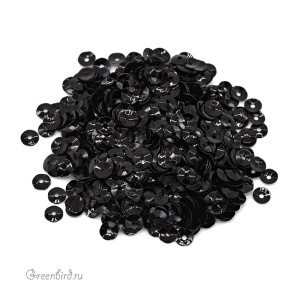 Пайетки 4мм чаша Nero (#9919)