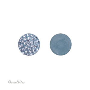 Swarovski 86601 Кабошон с кристальным паве 8 мм, светлый сапфир (#211), 1 шт.