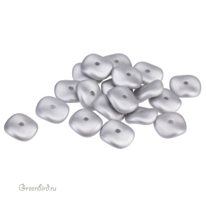 Wavelet Bead 10mm, Metallic Silver, 1 шт. (#29405)