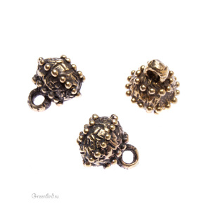 "Вальс цветов", подвеска, ант. латунь, 1 шт. (#Л0822)