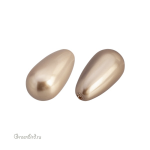 Swarovski 5816 Жемчуг полупросверленный капля 15x8 мм, бронза (#295), 1 шт.