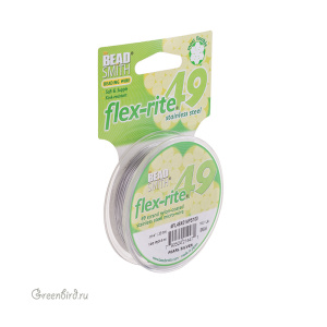 Тросик Flex-Rite 49 – 0,35 мм, жемчужно-серебристый, 100 фт #FL49X(014PS)100