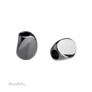 Бусина "Триплет" 8,1х6 мм, gunmetal, 1 шт. (#SVABM-45T)