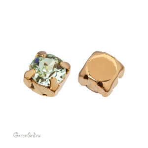 Swarovski 1088 Шатон в оправе SS29, золото, хризолит (#238)