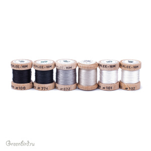 Набор шелковых нитей AVAS Soie Perlee® 6 Nuances — Black&White Набор шелковых нитей AVAS Soie Perlee® 6 Nuances — Black&White