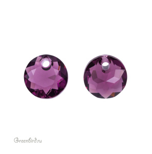 Swarovski 6430 подвеска круглая 8 мм, аметист (#204), 1 шт.
