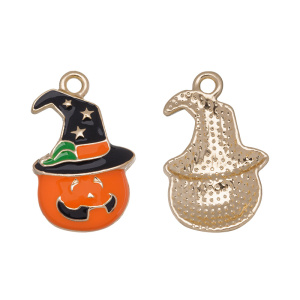 Подвеска "Тыква", эмаль, оранжевый, золото, 1 шт. (#CN-PN-213)