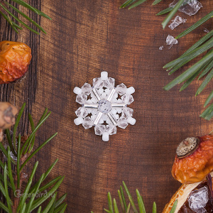 PDF схема Снежинка #7 + Бонус! оформление снежинки в сережку-пуссет